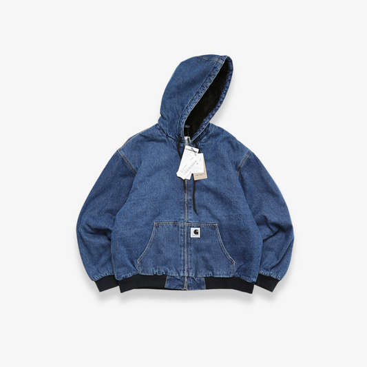 CARHARRT HEAVY DENIM ZIP UP HOODIE